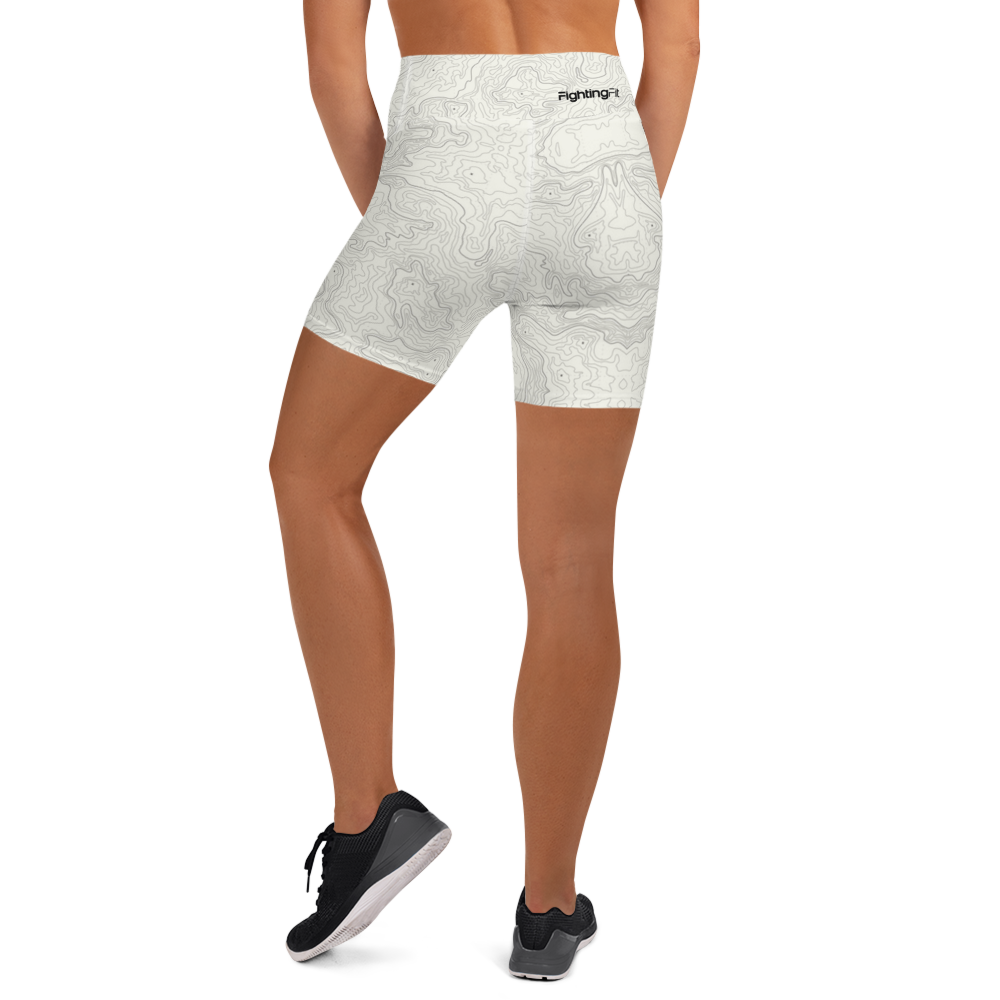 Topography High Waisted Shorts - w/White Stitch