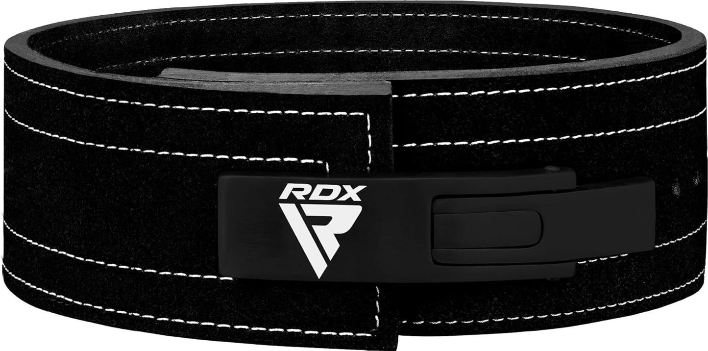 Powerlifting Belt for Weight Lifting, Approved by IPL and USPA, Lever Buckle Gym Training Leather Belt 10Mm Thick 4 Inches Lumbar Back Support Men Women Bodybuilding Deadlifts