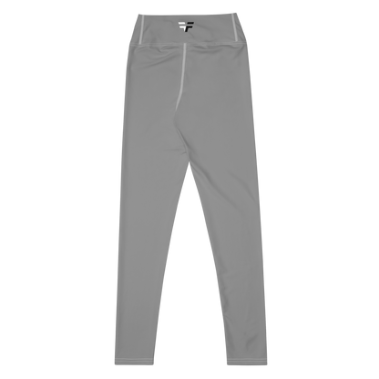 FightingFit - High Waisted Leggings - DuoColour Logo - Grey w/White Stitching