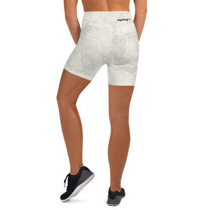 Topography High Waisted Shorts - w/White Stitch