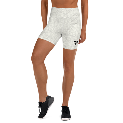 Topography High Waisted Shorts - w/White Stitch